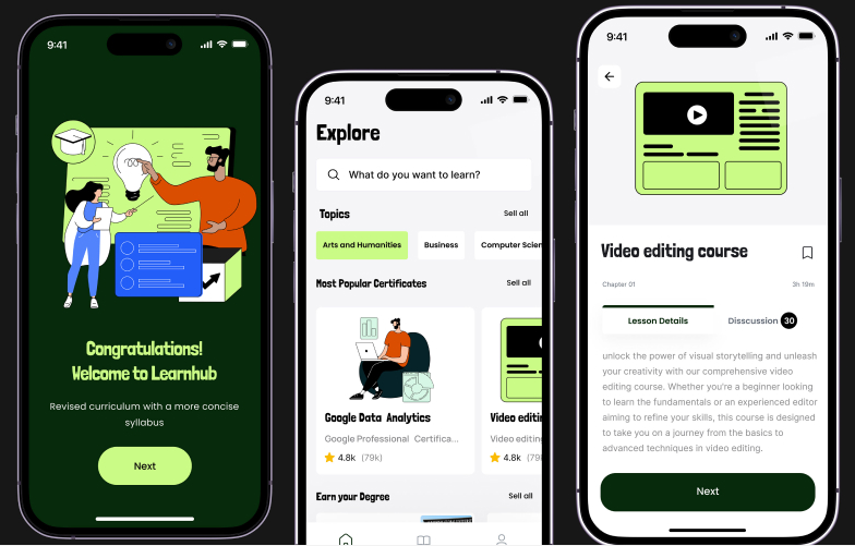 Thiết kế app khóa học - Công Ty TNHH Thiết Kế Website DK Tech