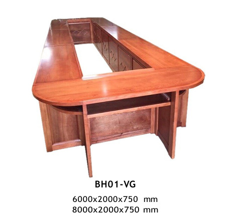 Bàn họp gỗ tự nhiên BH01-VG - Nội Thất Văn Phòng Hemera - Công Ty Cổ Phần Sách Và Thiết Bị Giáo Dục Hemera