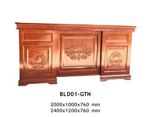 Bàn lãnh đạo gỗ tự nhiên BLD01-GTN - Nội Thất Văn Phòng Hemera - Công Ty Cổ Phần Sách Và Thiết Bị Giáo Dục Hemera