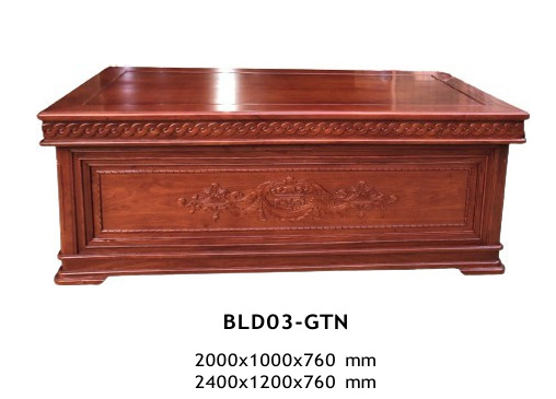 Bàn lãnh đạo gỗ tự nhiên BLD03-GTN - Nội Thất Văn Phòng Hemera - Công Ty Cổ Phần Sách Và Thiết Bị Giáo Dục Hemera