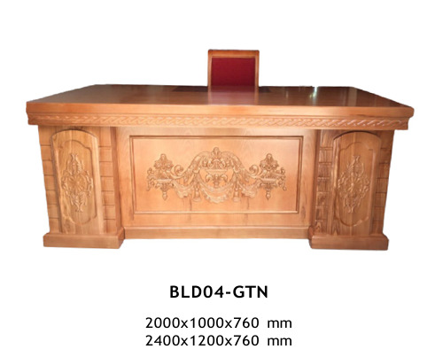 Bàn lãnh đạo gỗ tự nhiên BLD04-GTN - Nội Thất Văn Phòng Hemera - Công Ty Cổ Phần Sách Và Thiết Bị Giáo Dục Hemera