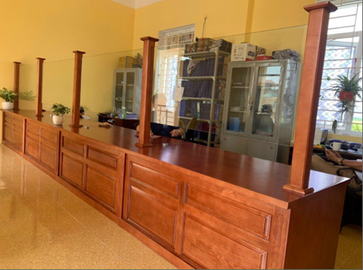 Bàn quầy giao dịch BQ-GD02-GTN - Nội Thất Văn Phòng Hemera - Công Ty Cổ Phần Sách Và Thiết Bị Giáo Dục Hemera