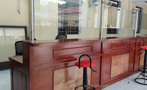 Bàn quầy giao dịch BQ-GD02V - Nội Thất Văn Phòng Hemera - Công Ty Cổ Phần Sách Và Thiết Bị Giáo Dục Hemera