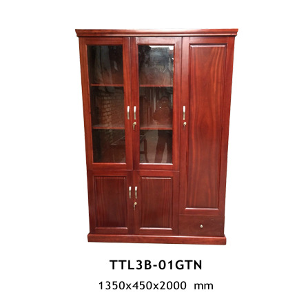 Tủ tài liệu gỗ tự nhiên TTL3B-01GTN - Nội Thất Văn Phòng Hemera - Công Ty Cổ Phần Sách Và Thiết Bị Giáo Dục Hemera