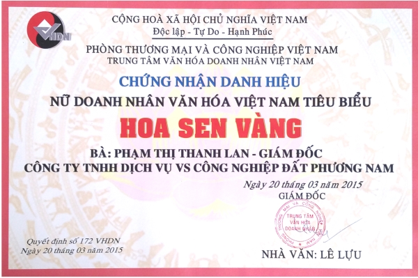 Nữ doanh nhân tiêu biểu Việt Nam 2015