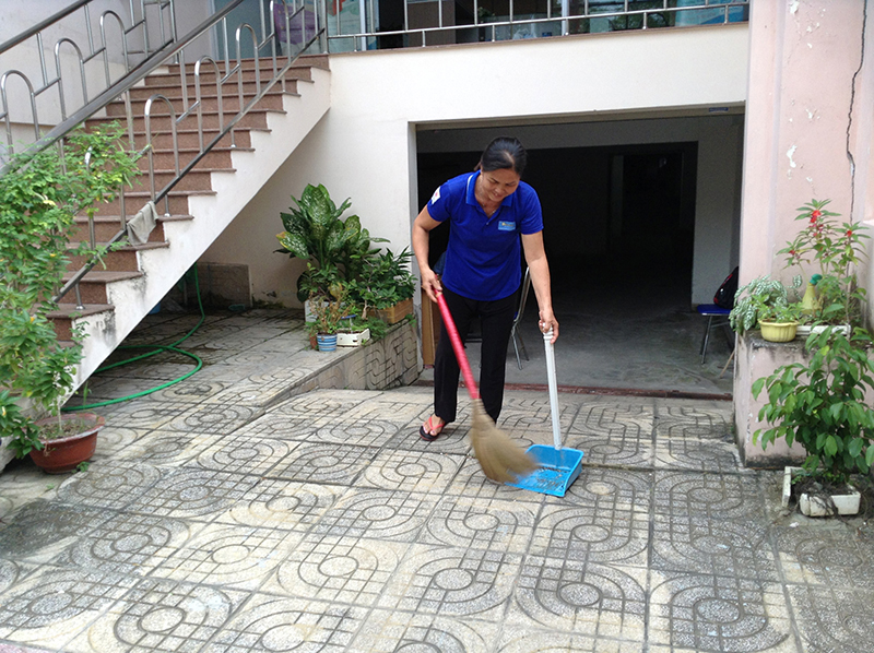 Vệ sinh trường đại học Chu Văn An