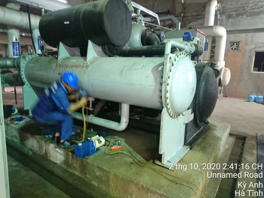 Chiller làm giảm nhiệt gió