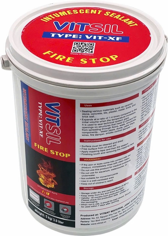 Keo chèn bịt làm kín chống cháy trương nở VitSiL: VIT-XF