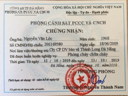  - Chi Nhánh Quảng Ngãi - Công Ty Cổ Phần Dịch Vụ Bảo Vệ Thành Long Đà Nẵng