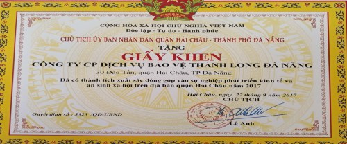  - Chi Nhánh Quảng Ngãi - Công Ty Cổ Phần Dịch Vụ Bảo Vệ Thành Long Đà Nẵng