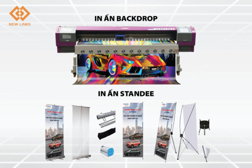 In ấn backdrop, standee - New Links Media - Công Ty TNHH Truyền Thông New Links