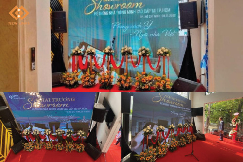 Nghi thức lễ cắt băng trang trí hoa tươi - New Links Media - Công Ty TNHH Truyền Thông New Links