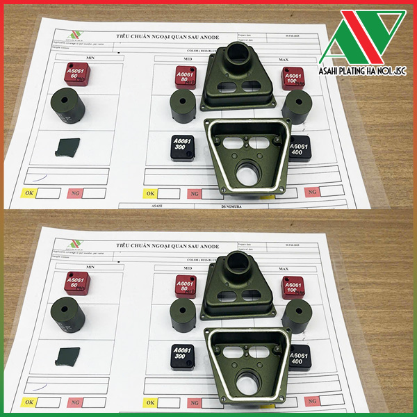 Sản phẩm mạ anode nhuộm màu - Xi Mạ Asahi Plating - Công Ty Cổ Phần Asahi Plating Hà Nội