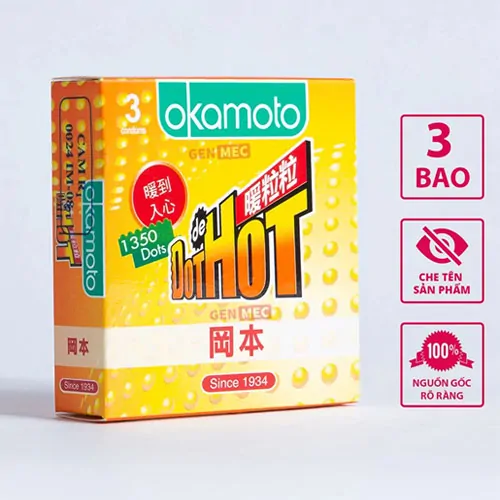 Bao cao su Okamoto dot de hot (hộp 3 chiếc) - Bao Cao Su Condom Việt - Công Ty TNHH Condom Việt