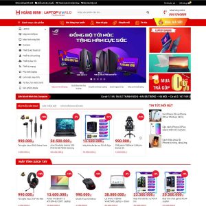Mẫu giao diện website công nghệ - máy tính