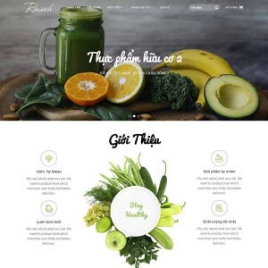 Mẫu giao diện website thực phẩm - thuốc