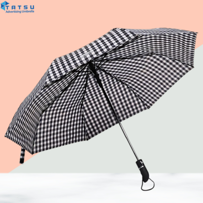 Ô gập 3 tự động 1 chiều cán dàin - Túi Vải Tatsu - Công Ty TNHH May Và Thời Trang Tatsu