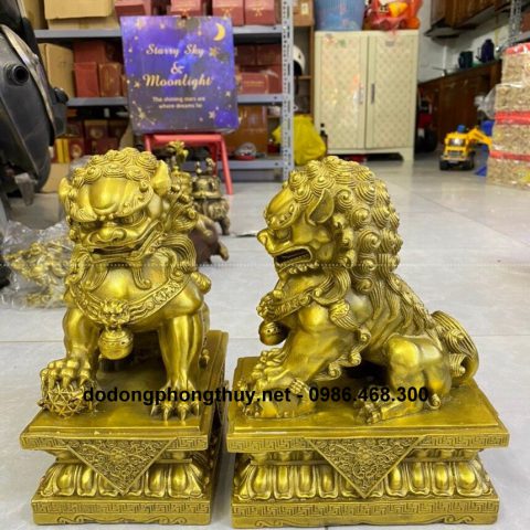Con nghê bằng đồng - Mỹ Nghệ Phúc Thành - Công Ty TNHH Sản Xuất Và Thương Mại Mỹ Nghệ Phúc Thành