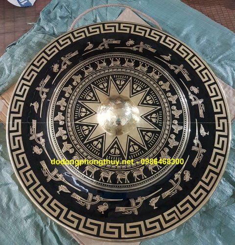 Cồng chiêng hoa văn trống đồng - Mỹ Nghệ Phúc Thành - Công Ty TNHH Sản Xuất Và Thương Mại Mỹ Nghệ Phúc Thành