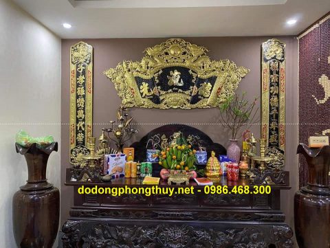 Cuộn thư câu đối bằng đồng - Mỹ Nghệ Phúc Thành - Công Ty TNHH Sản Xuất Và Thương Mại Mỹ Nghệ Phúc Thành