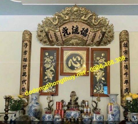 Cuộn thư câu đối bằng đồng - Mỹ Nghệ Phúc Thành - Công Ty TNHH Sản Xuất Và Thương Mại Mỹ Nghệ Phúc Thành
