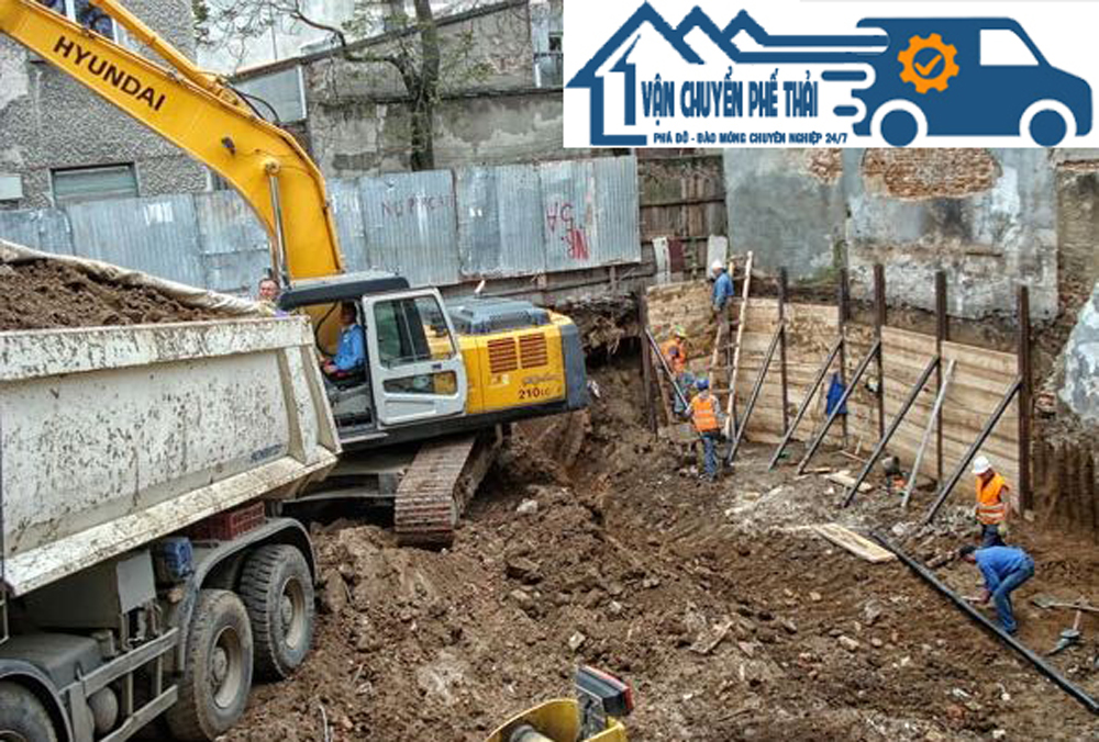 Dịch vụ đào móng nhà tại quận Bắc Từ Liêm - Phá Dỡ Đào Móng Vận Chuyển Phế Thải - Cơ Sở Mạnh Hùng