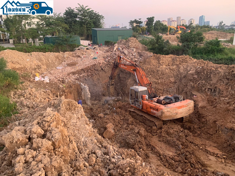 Dịch vụ đào móng nhà tại quận Hoàng Mai - Phá Dỡ Đào Móng Vận Chuyển Phế Thải - Cơ Sở Mạnh Hùng
