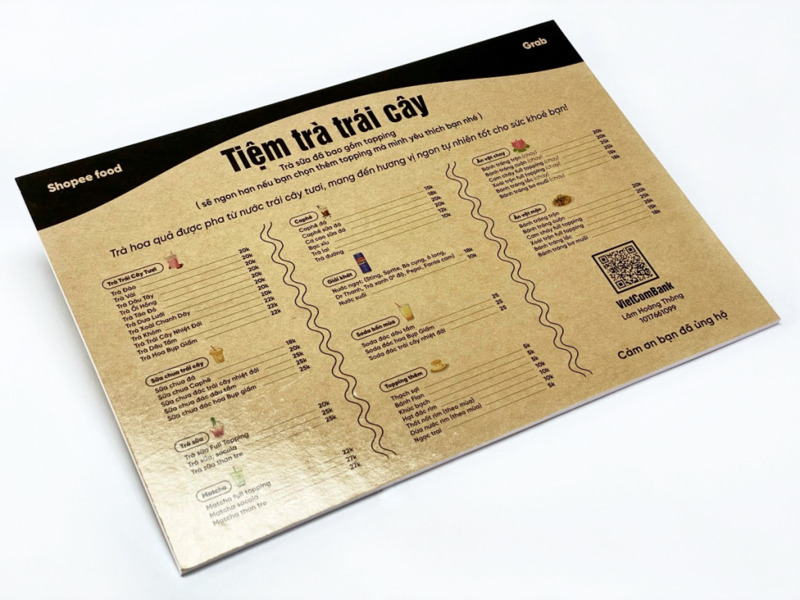 In Menu bồi Formex