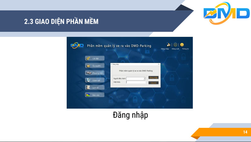 Phần mềm DMD Parking - Thiết Bị Báo Cháy DMD - Công Ty CP Thiết Bị Và Giải Pháp Tự Động DMD