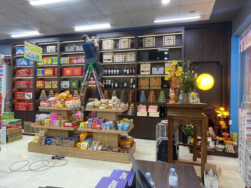 Thiết kế thi công nội thất cửa hàng tạp hóa, siêu thị