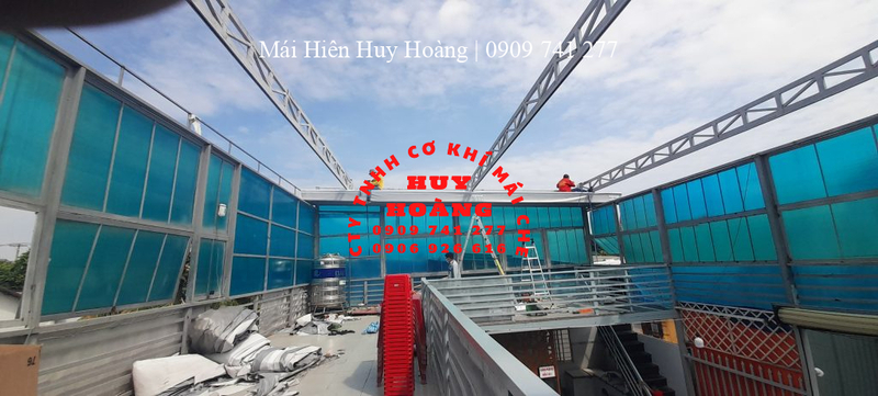 Thi công lắp đặt mái bạt che nhà xưởng