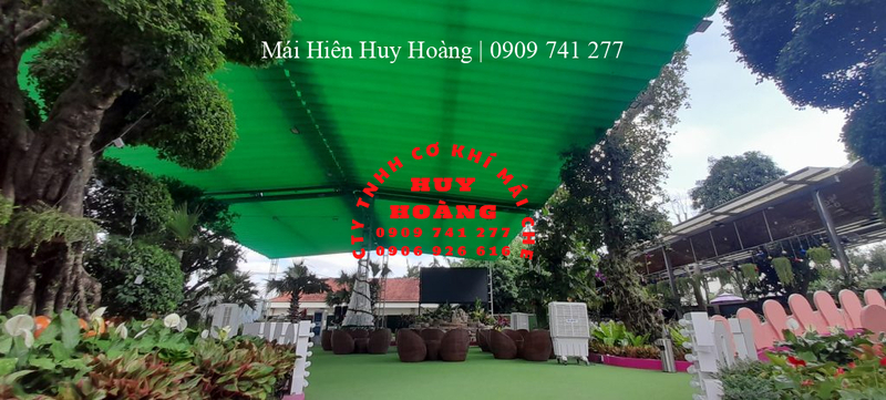 Thi công lắp đặt mái che sân Ron Bình Dương