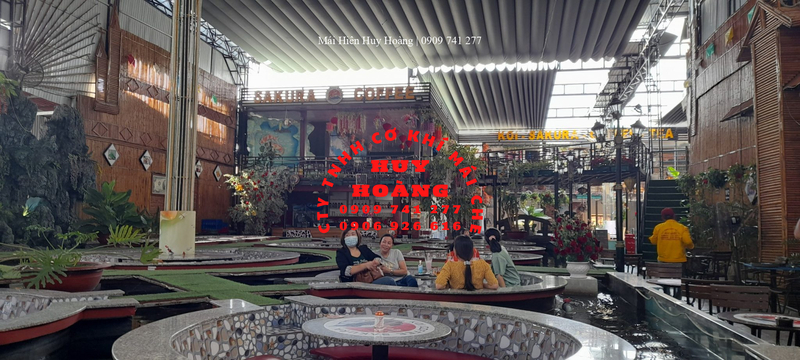 Thi công lắp đặt mái che quán cà phê đường Hà Huy Giáp