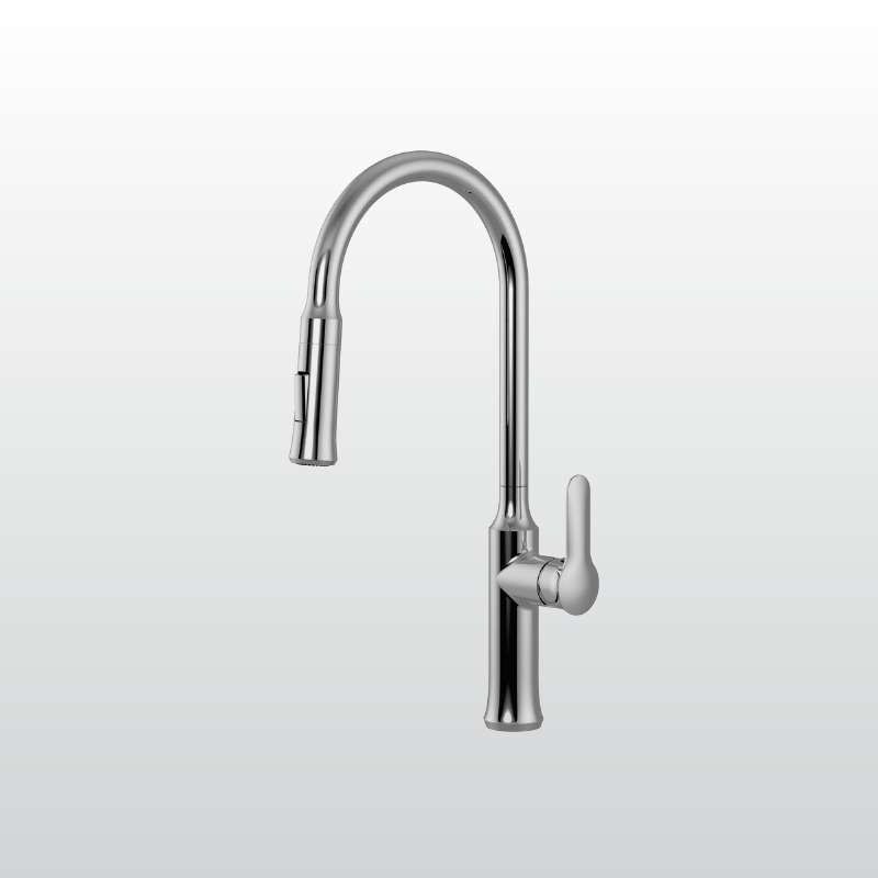 Vòi rửa chén dây rút mạ chrome - Thiết Bị Nhà Bếp Thành Đô - Công Ty TNHH Điện Máy Và Nội Thất Thành Đô