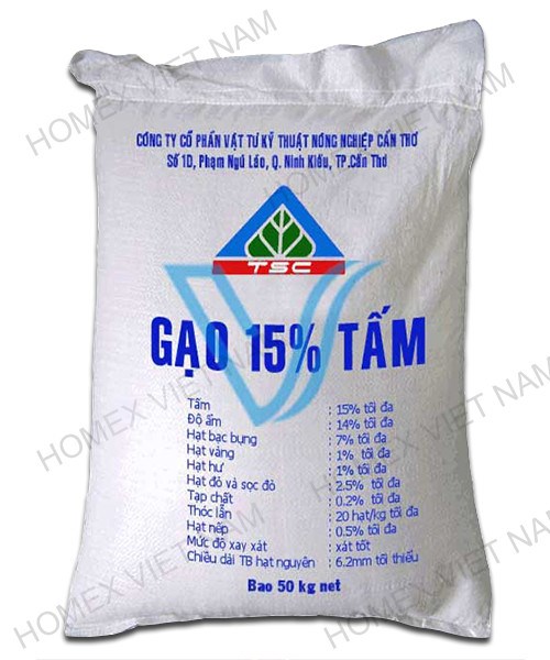 Bao PP dệt đựng gạo - Bao Bì Homex - Công Ty TNHH Homex Việt Nam