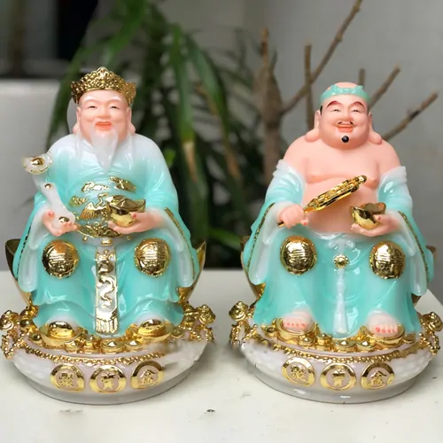 Tượng thần tài thổ địa bằng bột đá mẫu TTTD-015 - Cửa Hàng Ban Thần Tài - Chuyên Bàn Thờ Thần Tài - Thổ Địa