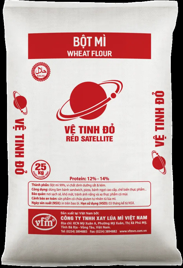 Bột mỳ bánh mỳ vệ tinh đỏ
