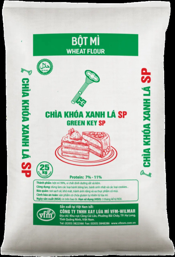 Bột mỳ chìa khóa xanh lá