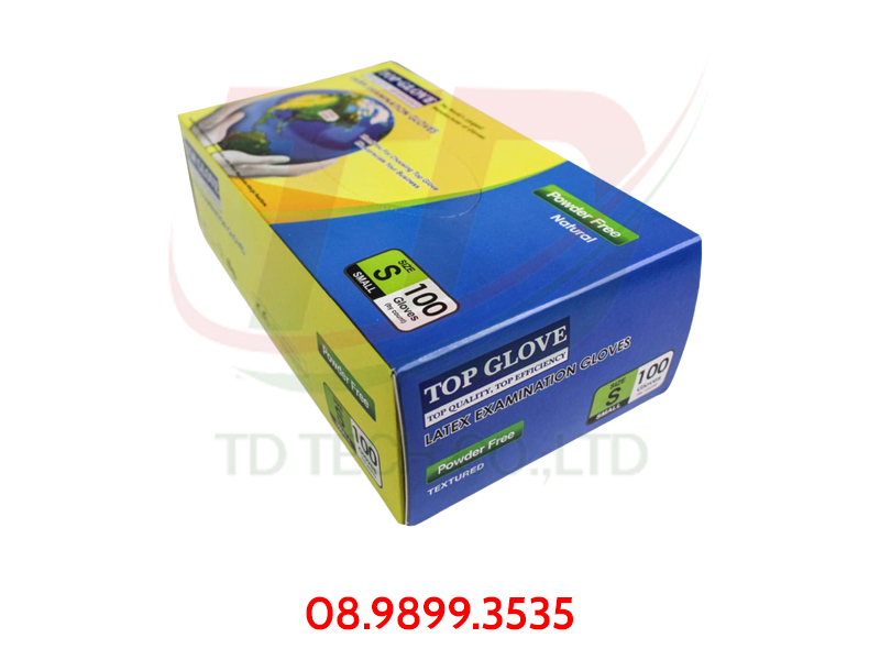 Găng tay cao su y tế latex không bột – Top Glove - Vật Tư Chống Tĩnh Điện TD TECH - Công Ty TNHH Sản Xuất Thương Mại Và Công Nghệ TD TECH