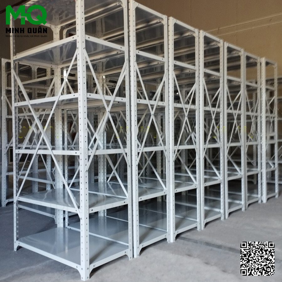 Kệ sắt lỗ chữ V 6 tầng Minh Quân