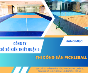 Thi công sân Pickle Ball xổ số kiến thiết Miền Bắc - Thi Công Sân Thể Thao Thành Phát - Công Ty TNHH Kinh Doanh & Phát Triển Xây Dựng Thành Phát