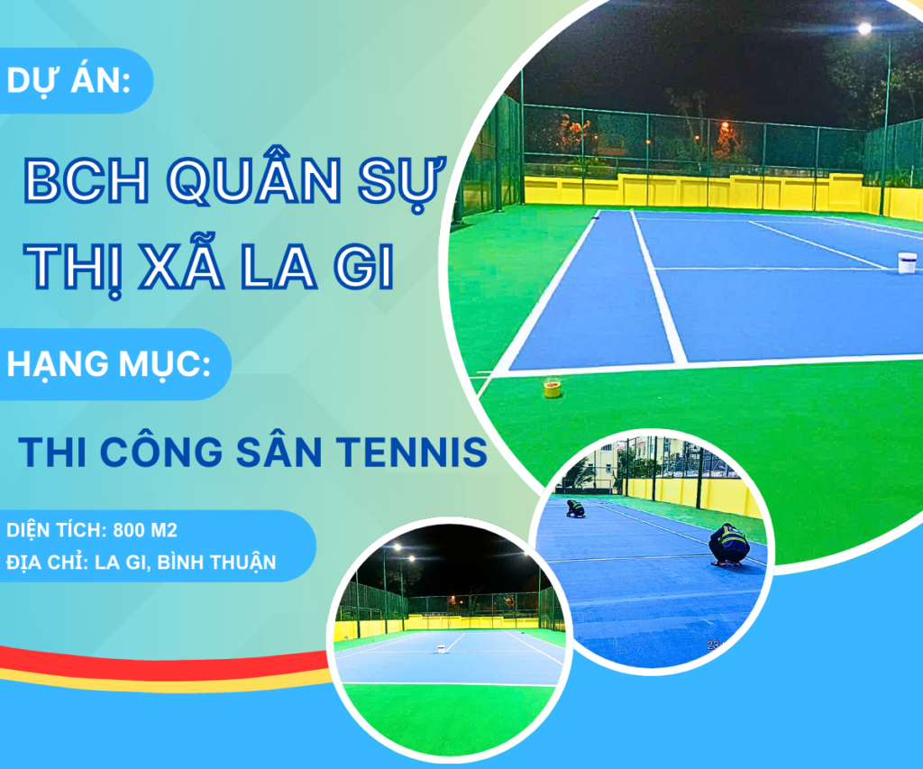 Sân tennis ủy ban Quân Sự - Thi Công Sân Thể Thao Thành Phát - Công Ty TNHH Kinh Doanh & Phát Triển Xây Dựng Thành Phát