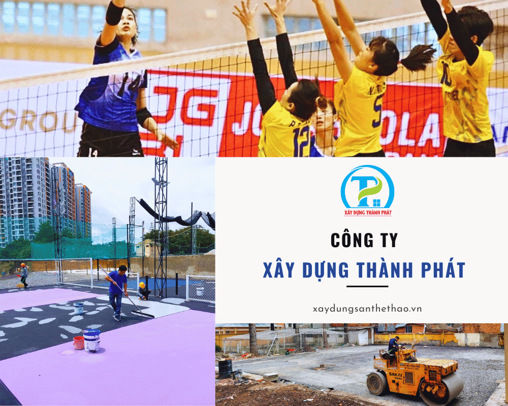Thi công sơn sân bóng chuyền - Thi Công Sân Thể Thao Thành Phát - Công Ty TNHH Kinh Doanh & Phát Triển Xây Dựng Thành Phát