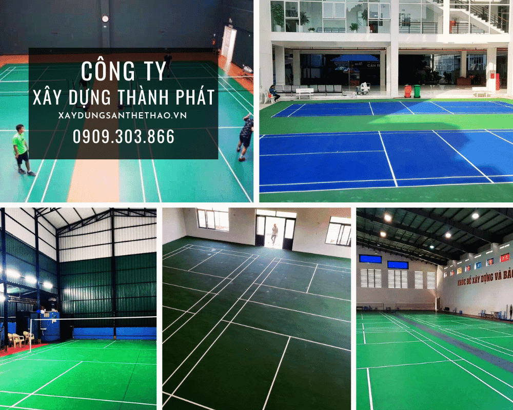 Thi công sơn sân cầu lông - Thi Công Sân Thể Thao Thành Phát - Công Ty TNHH Kinh Doanh & Phát Triển Xây Dựng Thành Phát