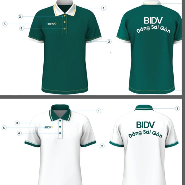 Áo thun đồng phục BIDV Đông Sài Gòn