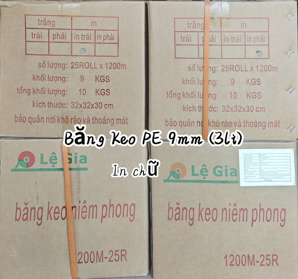 Băng keo PE 3 li