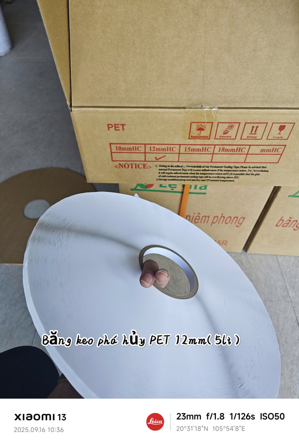 Băng keo phá hủy PET 12