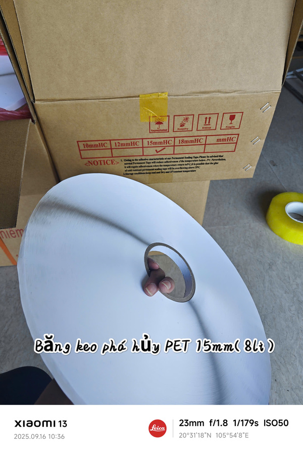 Băng keo phá hủy PET 15