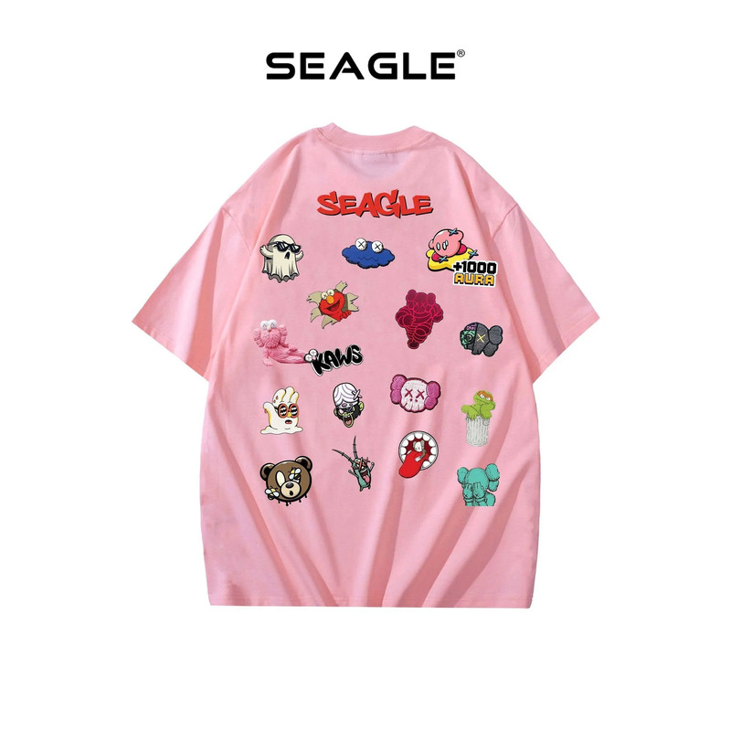 Áo thun Form rộng Seagle nhiều họa tiết - TS009 - áo Thun Đồng Phục Seagle - Công Ty TNHH Sản Xuất Thương Mại Thời Trang Seagle