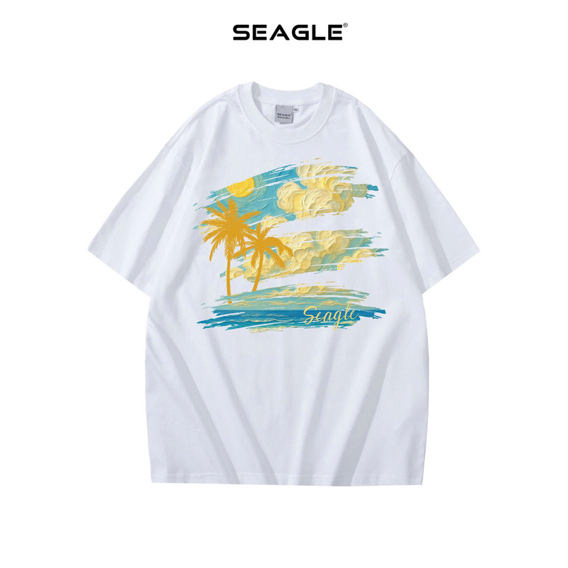 Áo thun mùa hè Form rộng nam nữ tay lỡ Seagle - TS012 - áo Thun Đồng Phục Seagle - Công Ty TNHH Sản Xuất Thương Mại Thời Trang Seagle